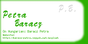 petra baracz business card